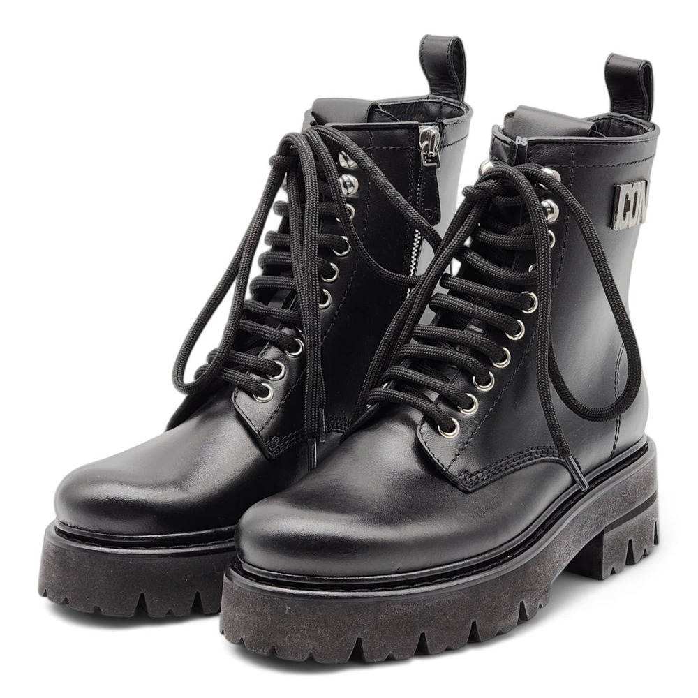 Dsquared2 Icon Clubbing Combat Boots Black 36 (6 US) $880 - Picture 2 of 8